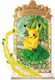 Pokemon Sword & Shield Stained Glass Pikachu Collectible Toy Figure figurine