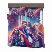 v3919 Bed Sheets Thor Love and Thunder Movie Duvet Cover Set Bedspread Soft Bed Sheets IU3919