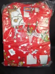 Pottery Barn Teen Flannel PJ Pajamas Christmas Grinch Medium Red #14