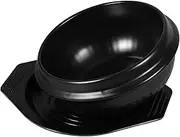 Generic Bibimbap Pottery Condiment Bowl Container Band Food Containers with Lids Parts Pool Cue Bowl Covers Large Bowl Flower Pots Soup Bowl Stone Pot Stone Bowl Stone Pot Black Ceramics