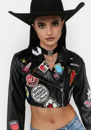 Drinks On Me Vegan Leather Jacket