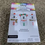 Disney Mickey & Minnie 8 Ct 7-ft MultiFunction White LED Christmas String Lights