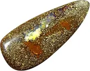 [Deluxe Gems] 4.87 ct Fancy Shape (24 x 11 mm) Multi Color Australian Koroit Boulder Opal Natural Loose Gemstone, gemstone, Boulder Opal