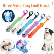 Three Sided Dog Toothbrush Reduce Tartar / Pet Dog Cat Oral Teeth Cleaning Care