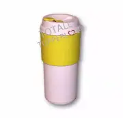 Tupperware Tumbler Eco To Go Cup Hot or Cold Sleeve 16 oz. Pink Yellow ❤️