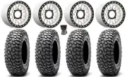 KMC Grenade Bdlk 15" Wheels Mh +10mm 35" RocScraper Sticky Tires Commander Mav