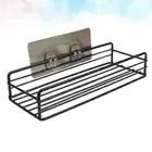 Wall Mounted Rack Black Floating Shelf Bathroom Sink Storage Rack