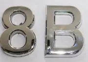 Apartment Number 8B Sign/Mailbox Number Sign, . (Silver,3D, )-REF24-1027