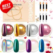 8 Colors Chrome Nail Powder, Mirror Effect, Holographic & Pearlescent Glitter