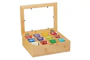 STORFEX Bamboo Tea Box with 12 Compartments