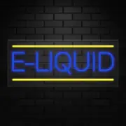 E-Liq Sign for Business Displays | LED Flex Neon | 32"W x 13"H x 1"D