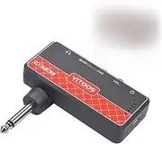 Metal Guitar Headphone Amplifier Amp 1/4 Inch Plug 3.5Mm Headphone Jack & Aux in with Tone Volume Contorls Built-in Rechargeable Battery Metal