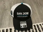 Fanatics San Jose Sharks Hat Authentic Pro Adjustable OSFM Black Mesh