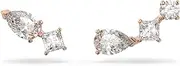 [Swarovski] Amazon Exclusive Mesmera Earrings, White Crystals in a Rose Gold-Tone Plated Setting