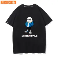 在飛比找蝦皮購物優惠-傳說之下sans短袖學生T恤undertale周邊動漫衣服二