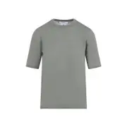 [Max Mara] Max Mara-Green Gerico Ss Knit Wool T-Shirt-Donna M STAND