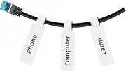 NIIMBOT Cable Label Maker Tape (0.49" x 4.29") Printer Sticker Paper with Self-Adhesive for D11/D110/D101/H1S Label Maker,1 Roll of 65 (White)