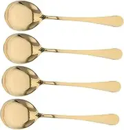 LALADEFIEE Large Stainless Steel Spoons Heavy Duty Serving Utensils for Buffet Catering Restaurants Dishwasher Safe Easy Maintenance