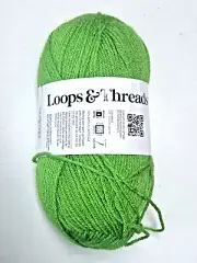 Loops & Threads Color Guacamole #01783 285 Yards 100% Acrylic yarn skein New