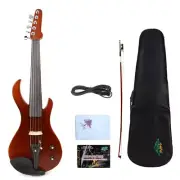 Advanced 4/4 Size 5 String Electric Violin Hand made Nice Tone Bow,Case