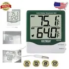 Large Digital In/Outdoor Thermometer with Programmable Alarm and LCD Display
