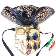 BLUE GOLD CASANOVA MAMO VENETIAN MASK