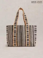 White Stuff Grey Carla Jacquard Tote Bag (W38221) | $159