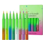 Liquid Eye Liner,Matte Eyeliners Pen Neon 8x Colored | Long Lasting Waterproof Smudge-Proof Bright Colors Eye Makeup for Women