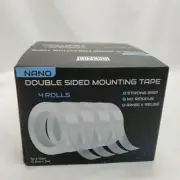 Double Sided Tape Heavy Duty Hanging Tape – 4 Pack Nano Tape – 1in x 10ft each
