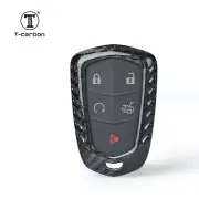 For Cadillac Escalade ESV ATS Carbon Fiber Key Fob Shell Protector Cover Case