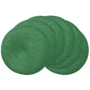 Round Braided Christmas Placemats 15 Inch Round Table Mats for Dining Tables ...