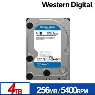 【WD威騰】4TB 藍標 3.5吋內接硬碟 5400轉桌上型PC專用硬碟 WD40EZAZ WD40EZAX 全新公司貨