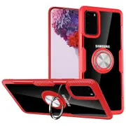 ZUSLAB Galaxy S20 Magnetic Kickstand Case 360 Rotatable Ring Holder Cover for Samsung - Red