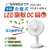 在飛比找樂天市場購物網優惠-【公司貨】山水 風扇 USB充電式LED驅蚊DC扇 SHF-