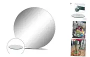 WGV Large Round Mirror Plate 12" Diameter, 4.5 mm Thickness, Frameless Sanded