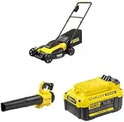 18V STANLEY FATMAX 2XV20 51CM Mower KIT & 18V STANLEY FATMAX V20 BRUSHLESS Blower Bundle