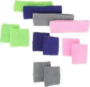 [KOMBIUDA] Elastic Boys and Girls Wristband 4 Pack Boys Sports Headband Absorbent Sweatband for Sports and Fitness