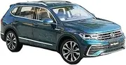 Scale Finished Model Car 1:18 2022 for Volkswagen TIGUAN L Alloy ​Simulation Car Model Diecast Metal Vehicle Collection Ornament Miniature Replica Car