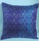 Purple Spot Iridescent pattern Sari Cushion (pillow insert included)