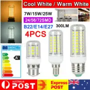 1/4/8 LED Corn Bulb E27 E14 B22 7W 12W 15W 20W 25W 5730SMD Globe Lamp Spot Light