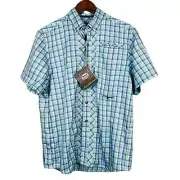 NEW! True Flies Bokeelia Tattersall Button Up Shirt - S