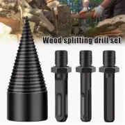 High Speed Twist Firewood Splitter Drill Bit Wood Screw Cone Punch Tools Camp