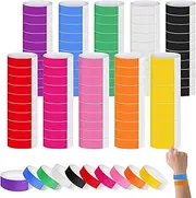 1000 Pcs Wristbands for Events 10 Colors Waterproof Neon Paper Wristbands for Events Arm Bands Wrist Bands Entrance Bracelets for Water Parks Events Contest Music Festival Concert