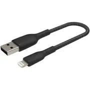 Belkin Boost Charge Lightning to USB-A Braided Cable 0.15m - Black