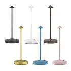 Modern Cordless Table Lamp Rechargeable Stepless Dimming Metal Wireless Bar Lamp