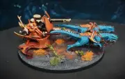 Exodites Drakespawn Chariot painted Warhammer 40k Aeldari Drukhari Craftworld