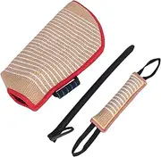 Forearm Dog Bite Sleeve, Dog Training Biting Arm Sleeve Kit with Agitation Stick, Tug Toy, Dog Training Biting Arm Sleeve Set for German Shepherd Mastiff