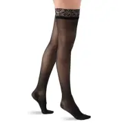 Dr. Comfort Select Sheer 20-30 mmHg Thigh High Compression Stockings Black -Larg