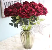 Beautiful Artificial Rose Flower Stem (Set of 3)