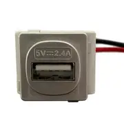 5V 2.4A USB Mechanism Charge Socket Module Insert - for Wall Plates & GPO - Silver
